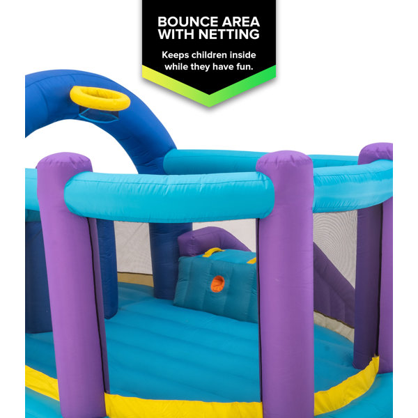 Sportspower Inflatable Bounce House with Kid's WhackAPlay, Basketball